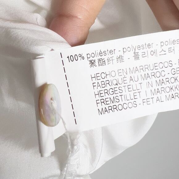 Zara S Womens Jewel Button Oversized Button Front Shirt Long Sleeve *flaw - Picture 8 of 11